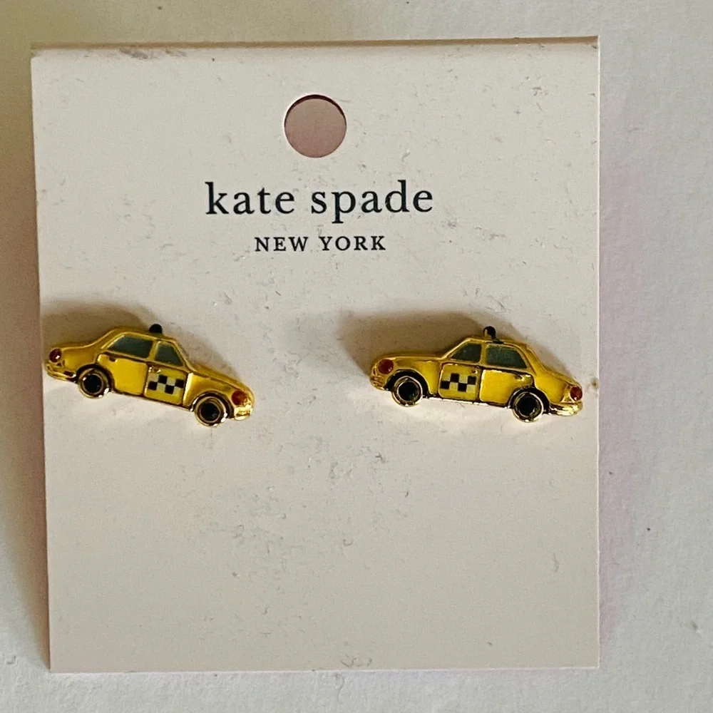 kate spade TAXI mittens and earrings gift set